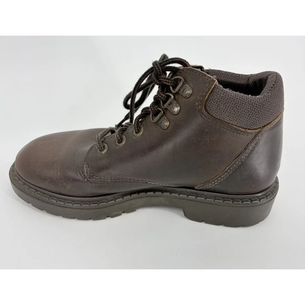 Vintage Eastland Leather Lace-up Brown Boots Size 7 D Made in Maine USA